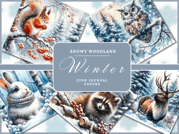 Download Winter Backgrounds Digital Paper Bundle - Winter Collection