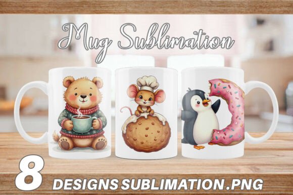 Download Whimsical Winter Critters Mug Wrap - Winter Collection