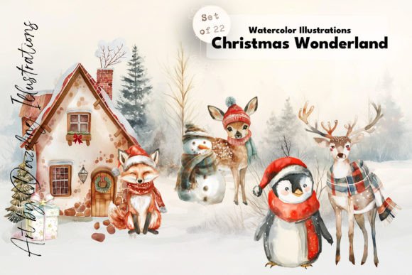 Download Winter Wonderland Christmas Animals - Winter Collection