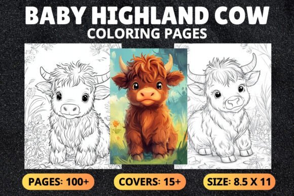 Download Baby Highland Cow Coloring Pages - Cow coloring pages Collection