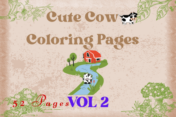 Download Cute Cow Coloring Pages-VOL 2 I KDP - Cow coloring pages Collection