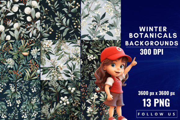 Download Winter Botanicals Backgrounds - Winter Collection