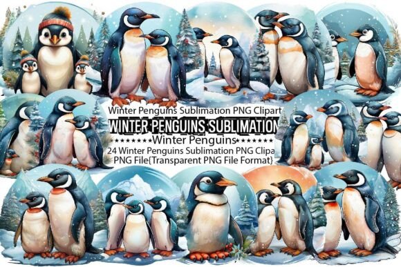 Download Winter Penguins Sublimation Bundle - Winter Collection