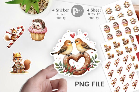 Download Whimsical Critters Winter Stickers - Winter Collection