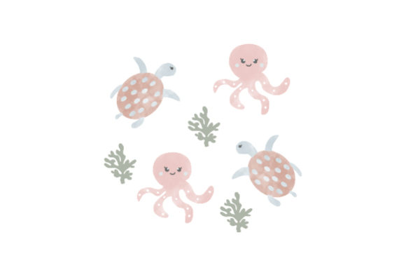 Download Watercolor Sea Animals Pattern - Sea animals pattern Collection