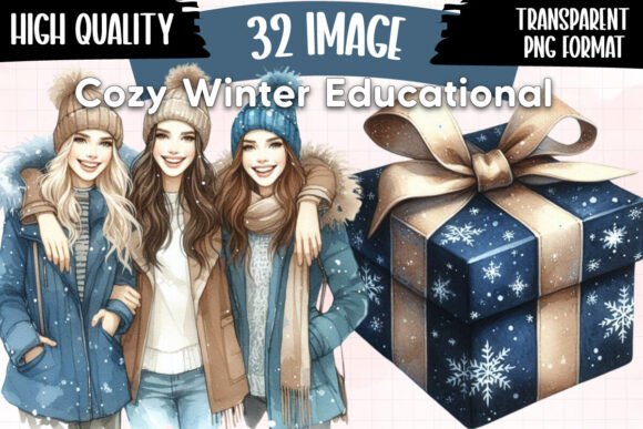 Download Cozy Winter Educational Clipart Bundle - Winter Collection
