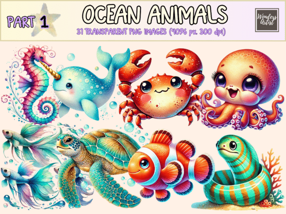 Download Ocean Animals Clipart - Ocean animals Collection