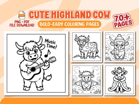 Download Highland Cow Coloring Pages for Kids - Cow coloring pages Collection