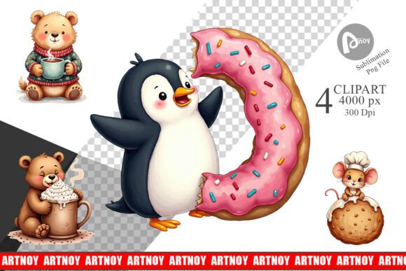 Download Winter Critters &amp; Sweets Clipart - Winter Collection