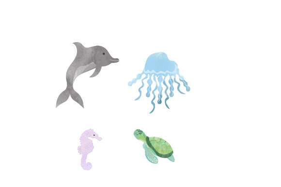 Download Watercolor Sea Animals Pattern - Sea animals pattern Collection