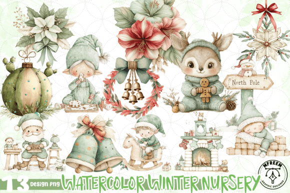 Download Watercolor Winter Nursery PNG - Winter nursery png Collection