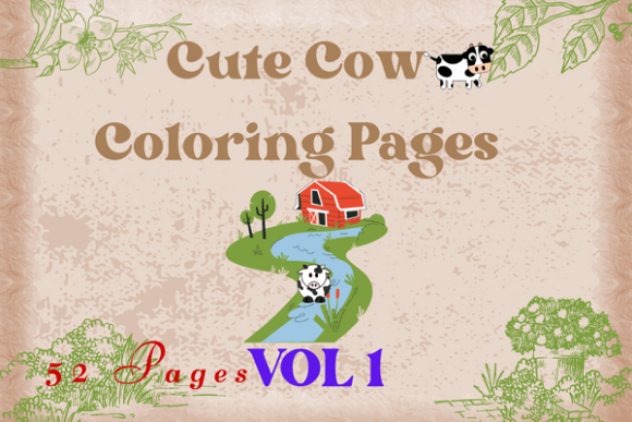 Download Cute Cow Coloring Pages-VOL 1 I KDP - Premium Resources